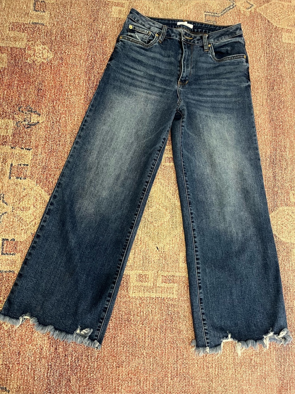 STS Blue Sabrina High Waist Wide Leg Raw Hem Jeans size 27